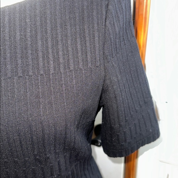 Hugo Boss Black Ribbed Dress - Picture 2 of 11